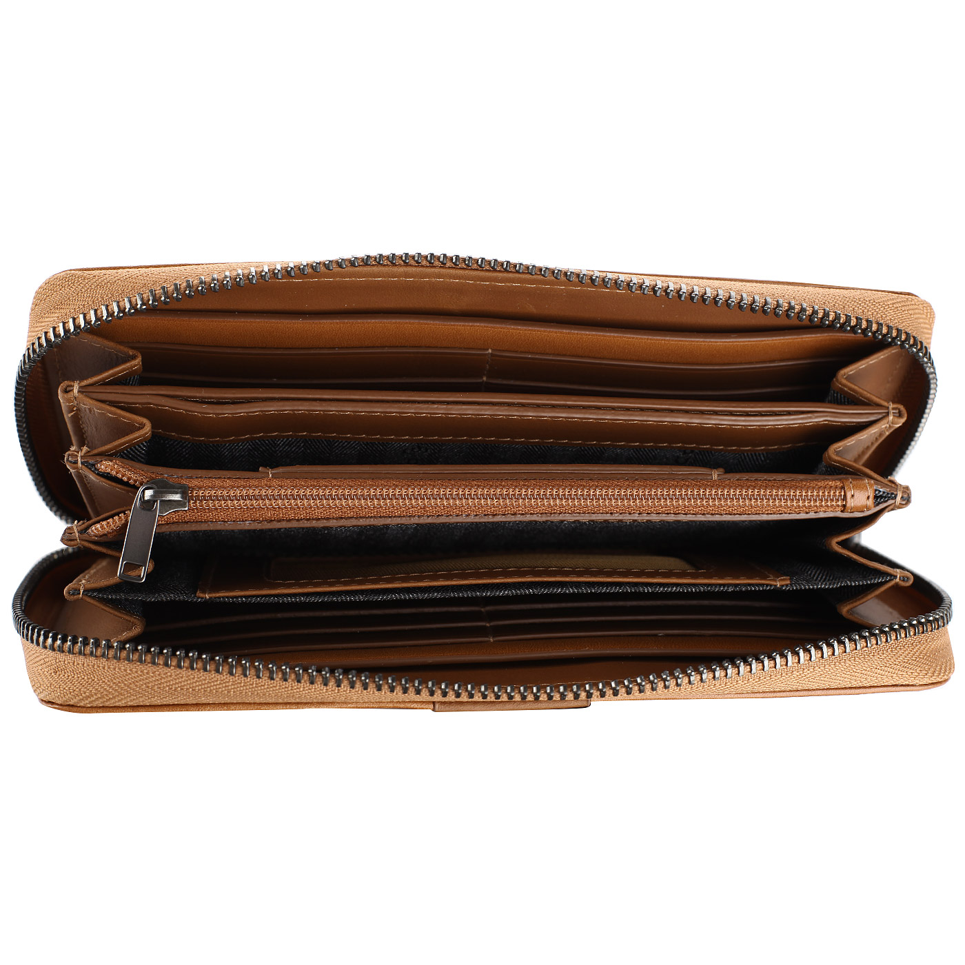 Коричневое кожаное портмоне Piquadro Cube