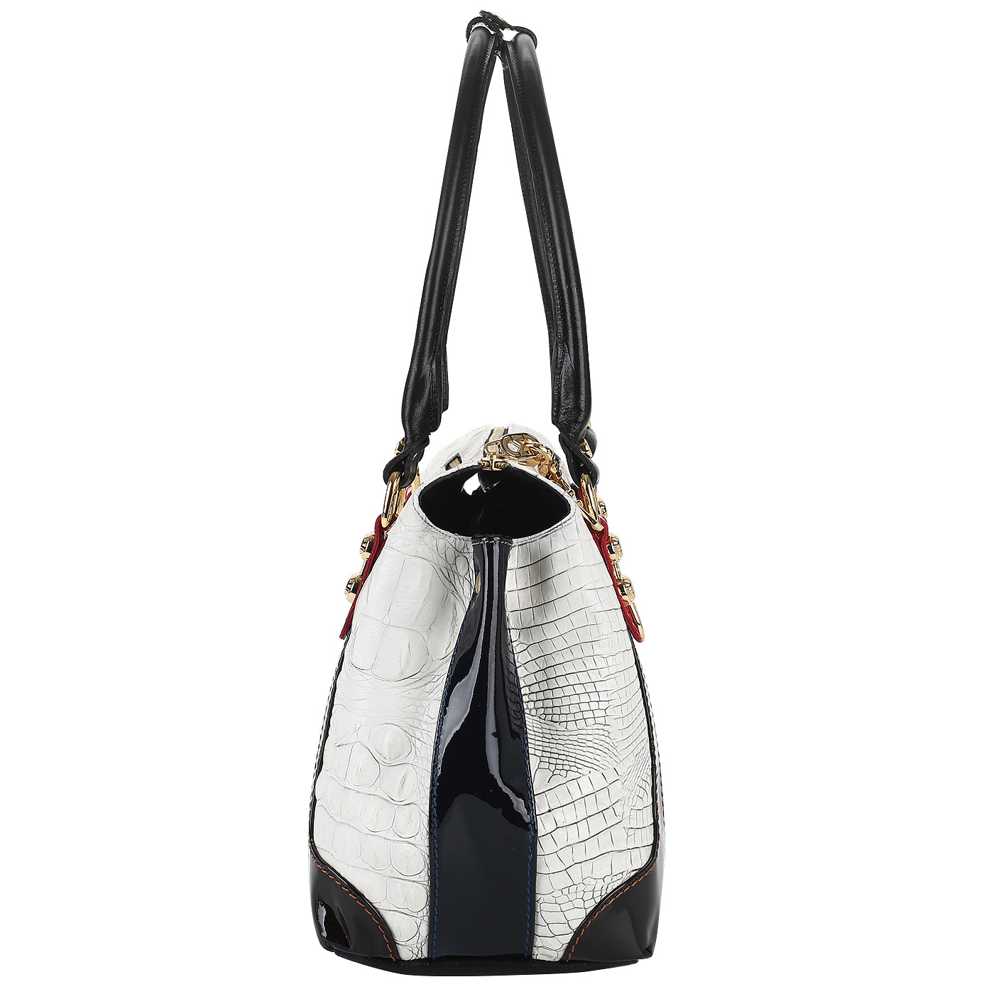 Кожаная сумка с длинными ручками Marino Orlandi 