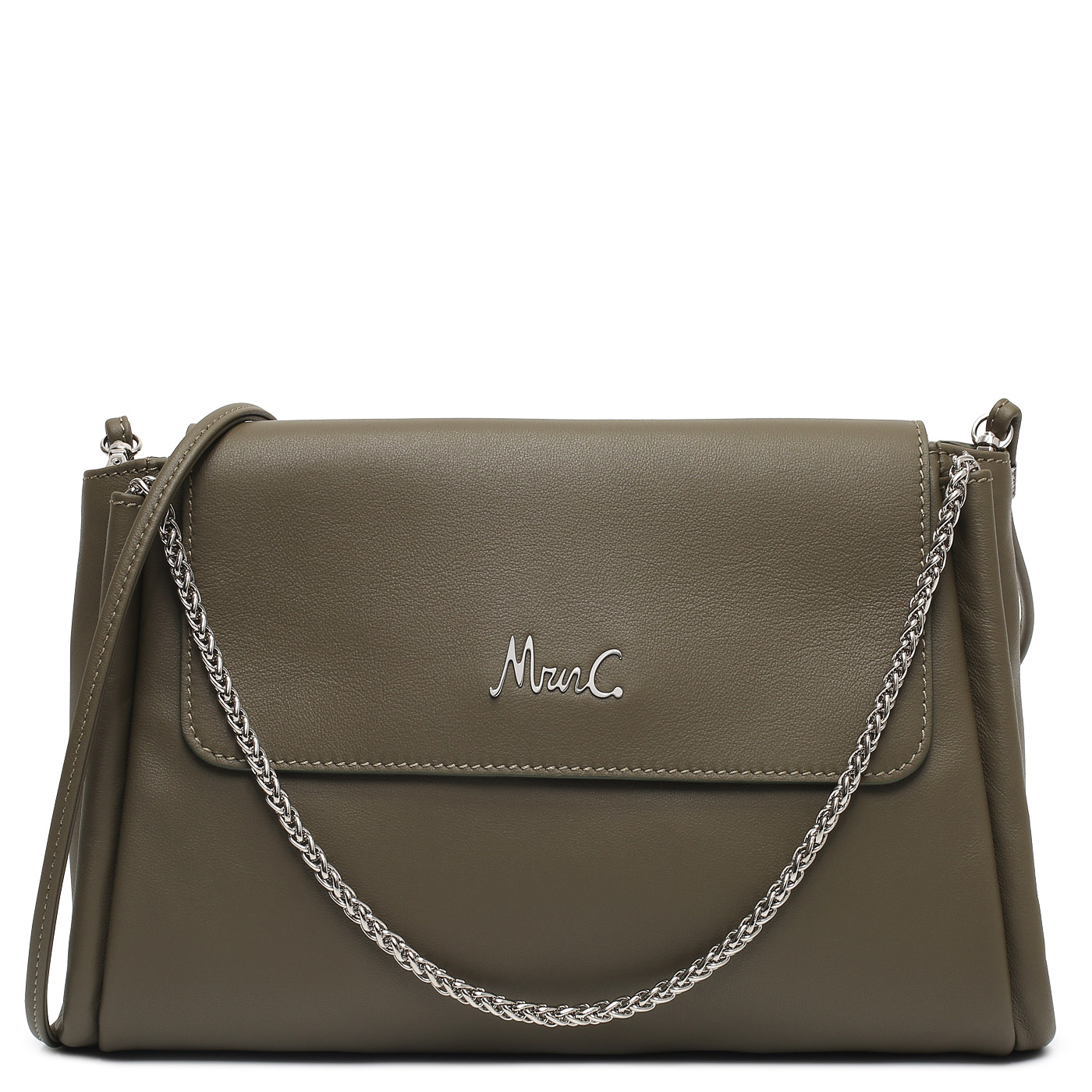 Marina Creazioni Кожаная сумка с ручками-цепочками