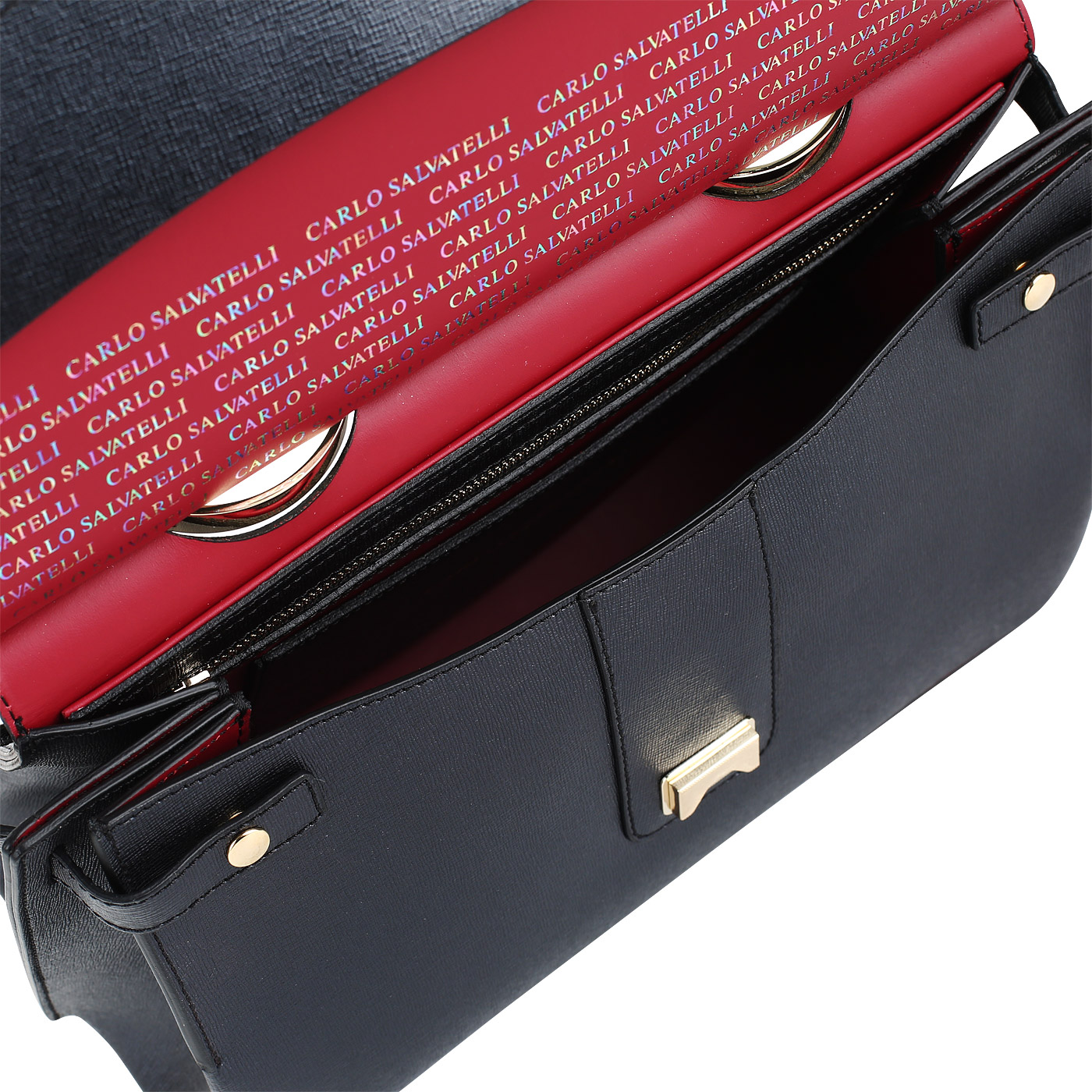 Сумка с ручкой и плечевым ремешком Carlo Salvatelli Saffiano