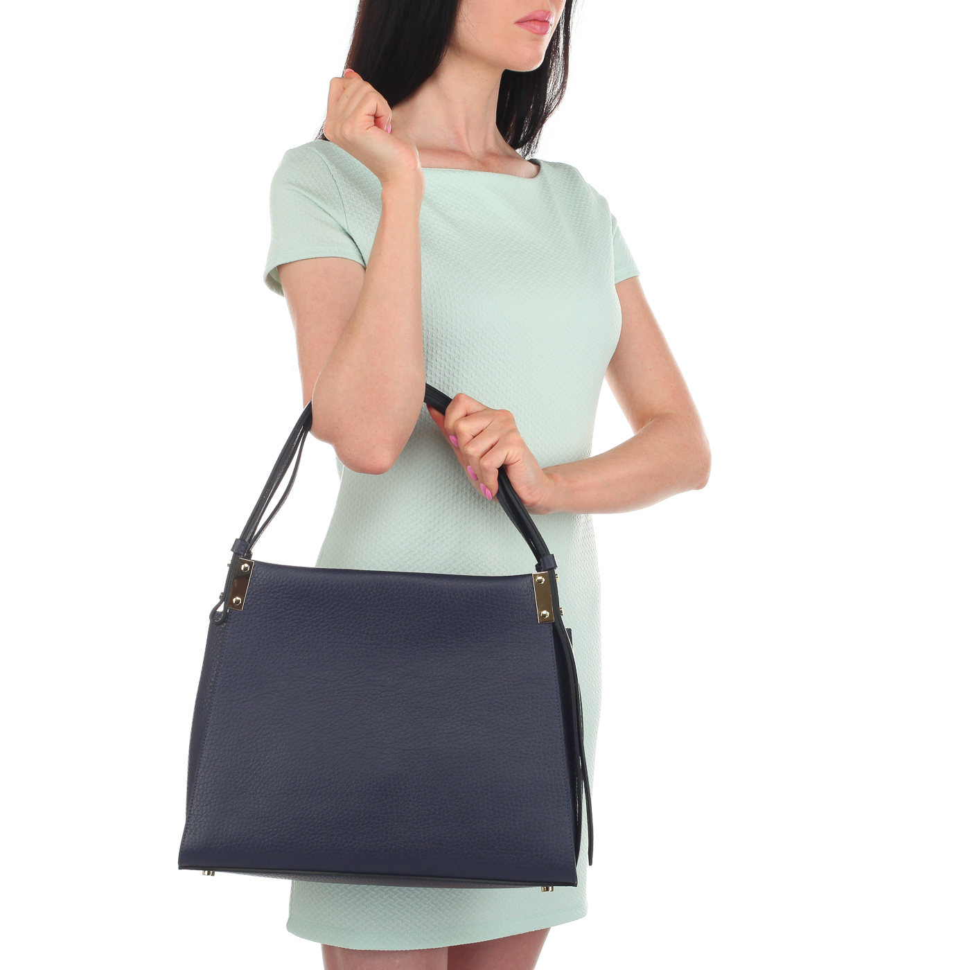 Сумка из натуральной кожи с ручками Carlo Salvatelli Barone