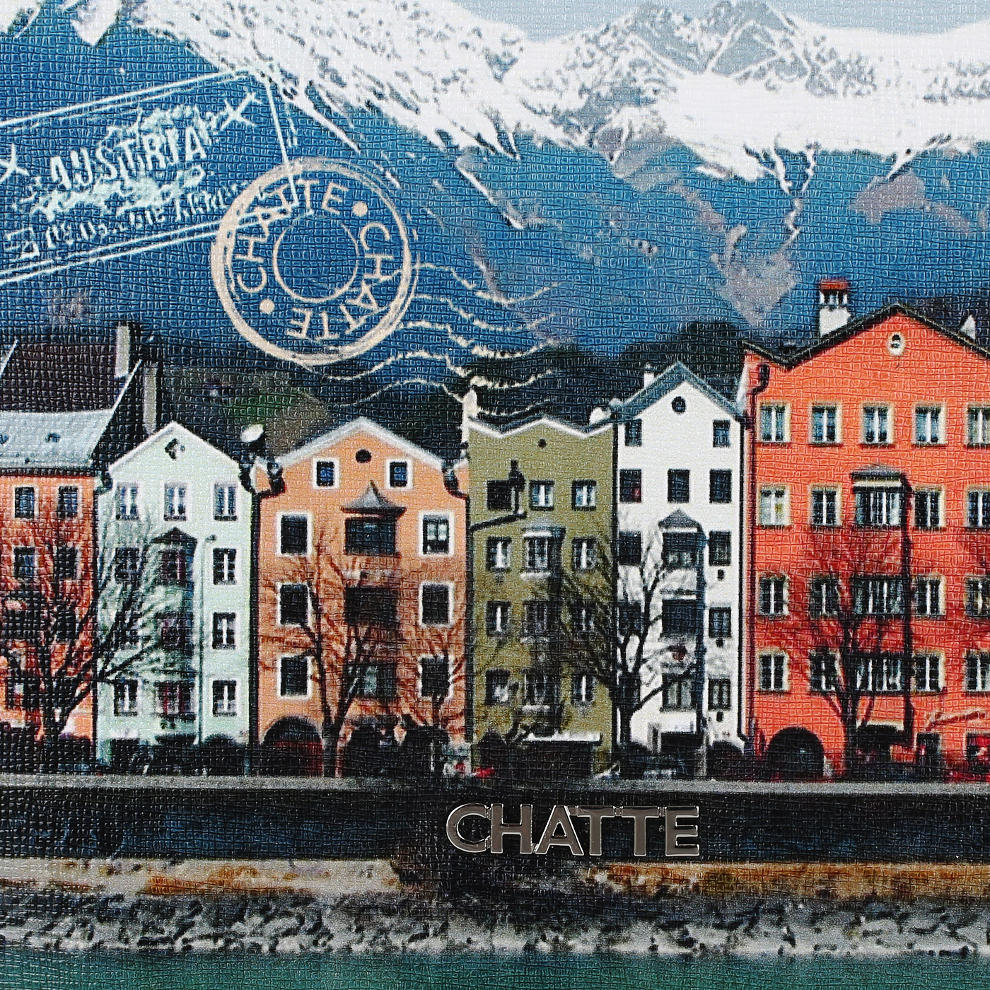 Сафьяновый рюкзак с принтом Chatte 