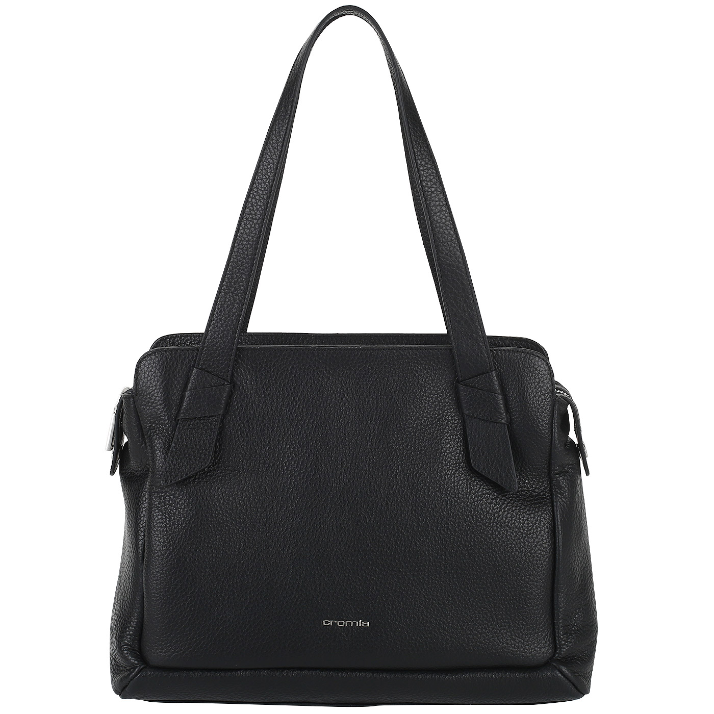 Cromia Черная сумка из мягкой кожи