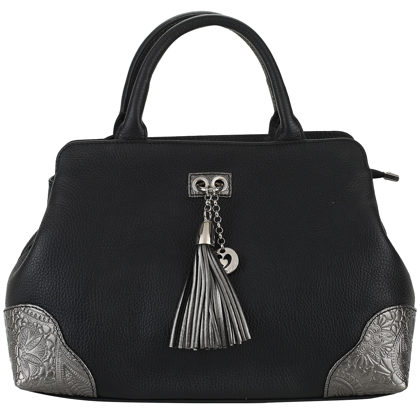 Marina Creazioni Кожаная сумка с декором