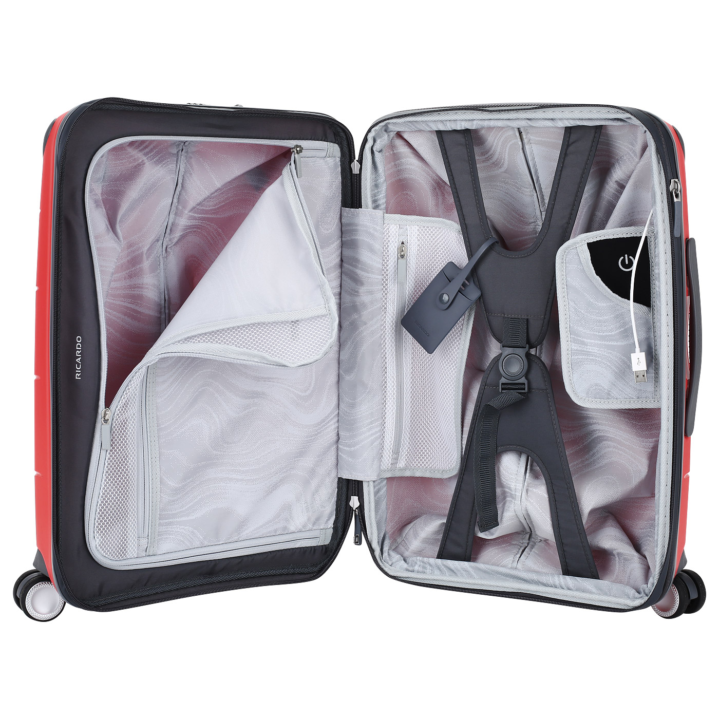 Чемодан маленький S из полипропилена с кодовым замком Ricardo Mendocino