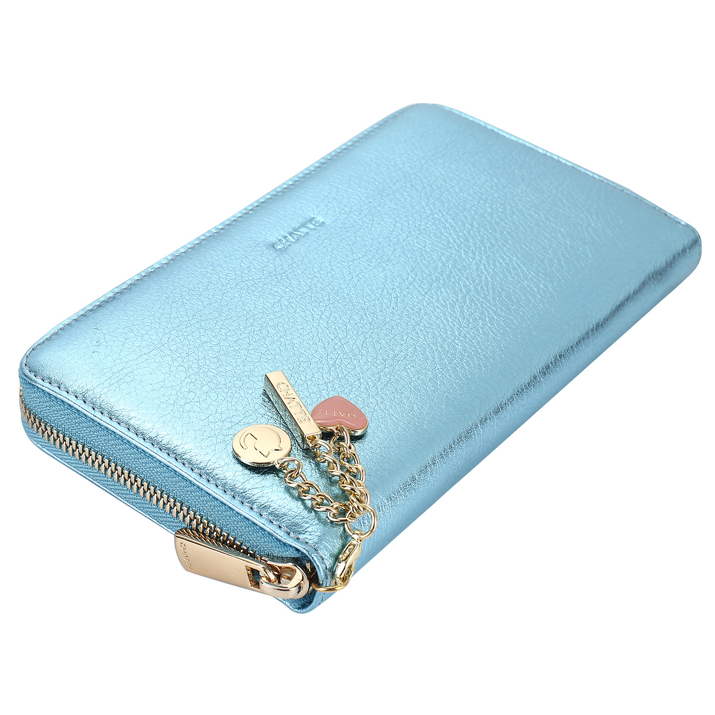 Кожаное портмоне на молнии Chatte Amelie shine