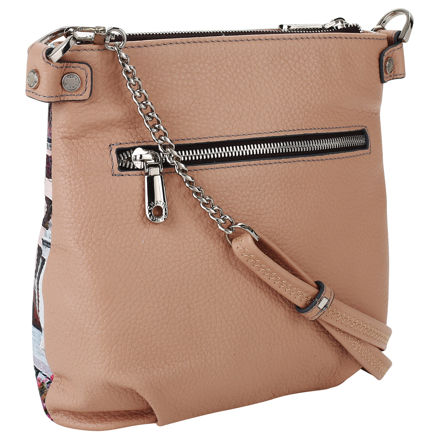 Кожаная сумка с принтом Chatte 