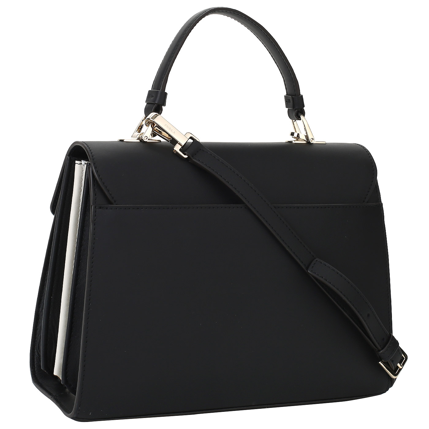 Черная сумка из натуральной кожи Furla Mughetto