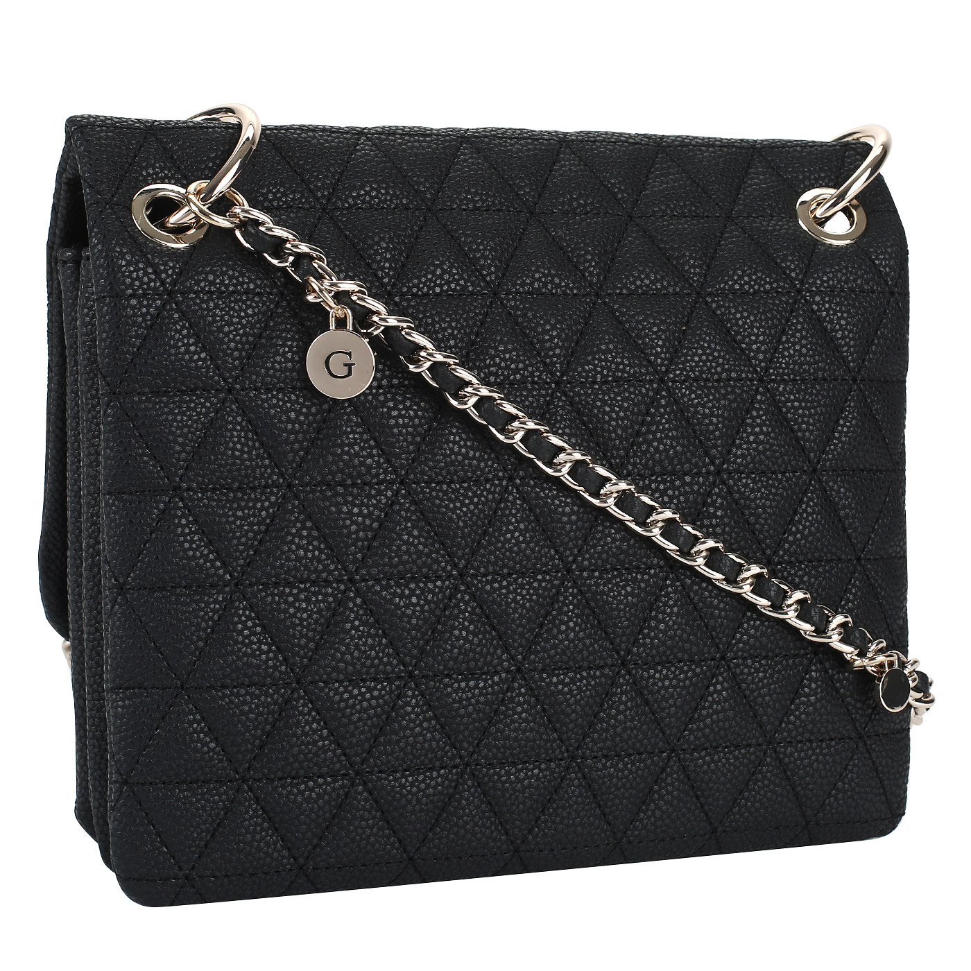 Черная стеганая сумочка Guess Fleur