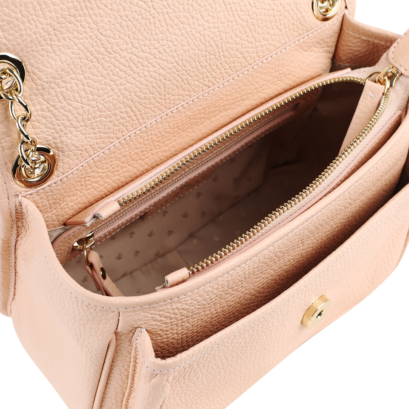 Розовая сумочка с цепочкой через плечо Aurelli Soft