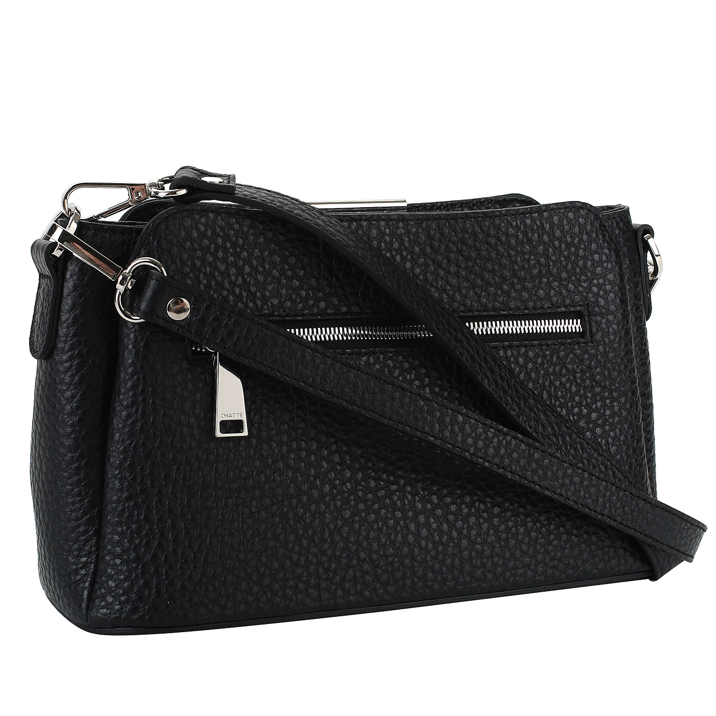 Сумка из черной натуральной кожи Chatte Marseille