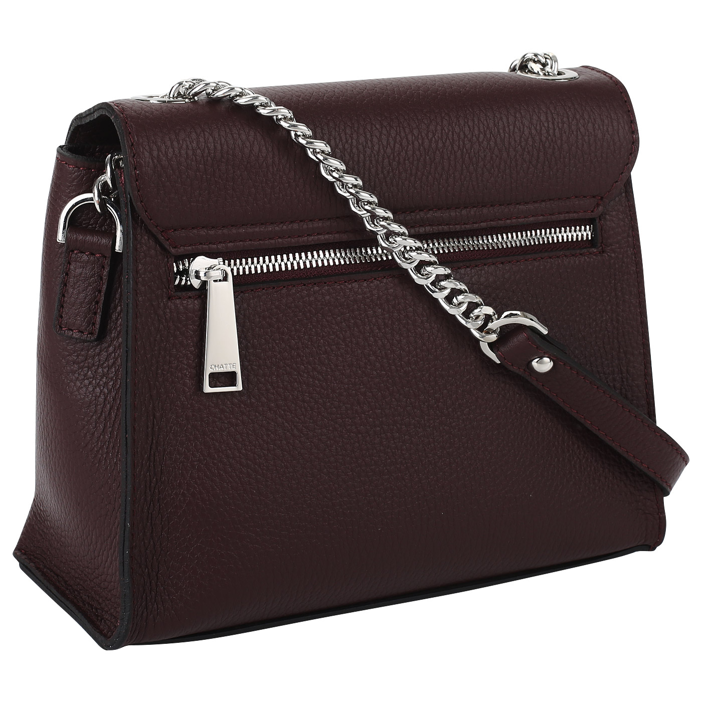 Бордовая сумочка через плечо Chatte 