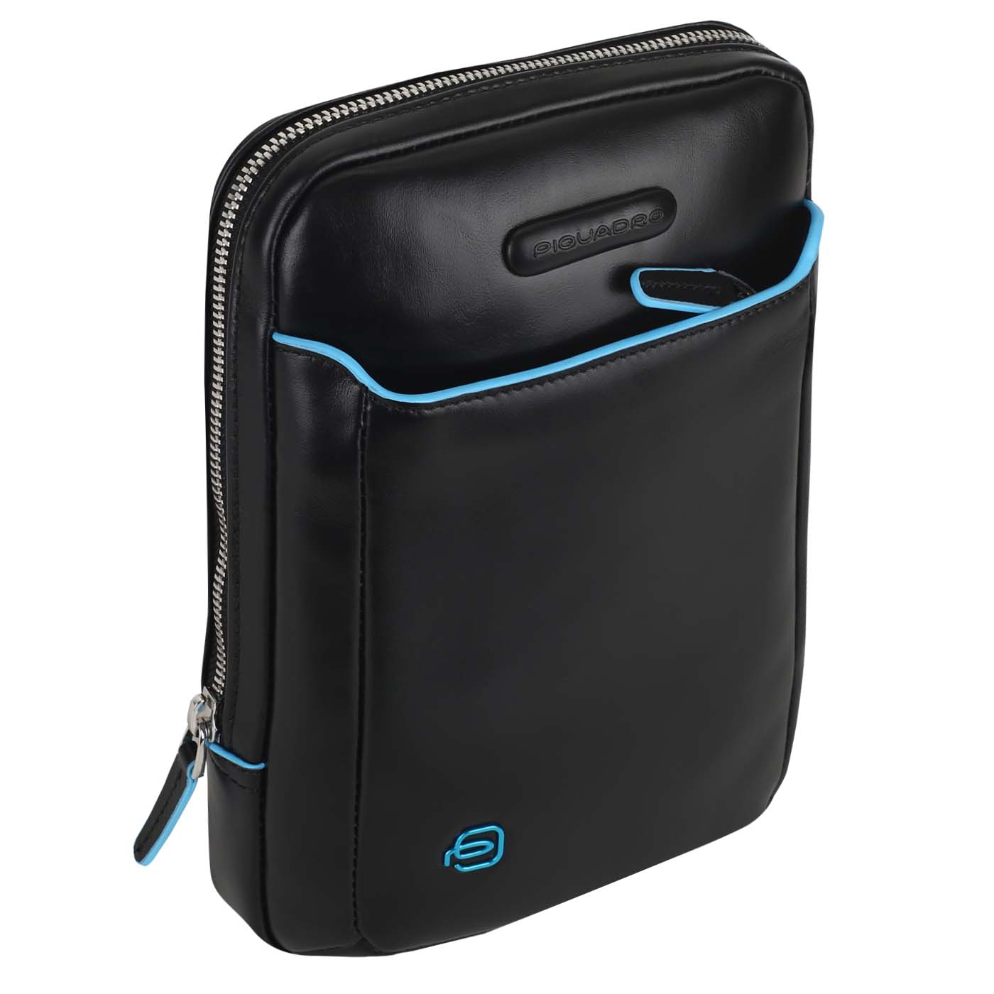 Кожаная сумка через плечо Piquadro Blue square