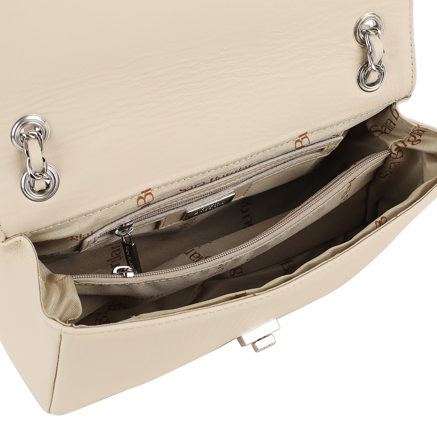 Кожаная сумка с цепочкой Sara Burglar Elena Gem