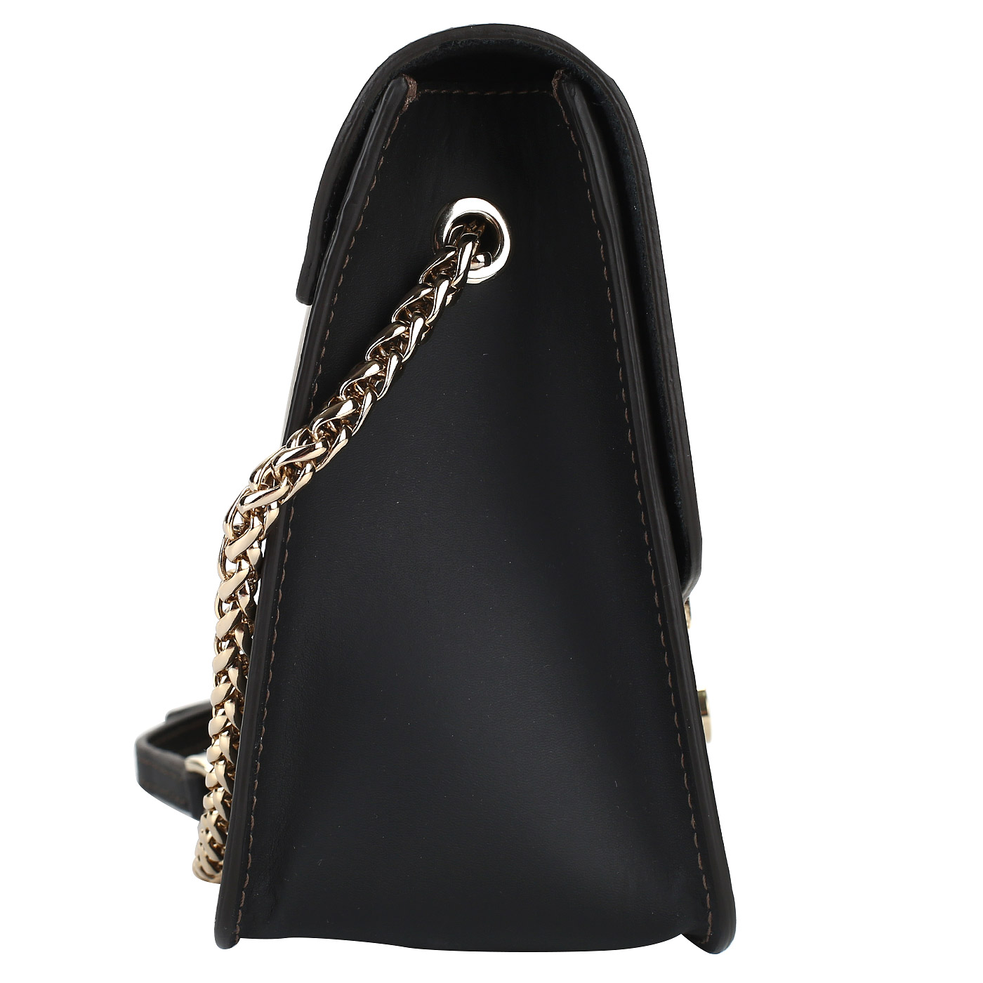 Черная сумочка с откидным клапаном Furla Metropolis