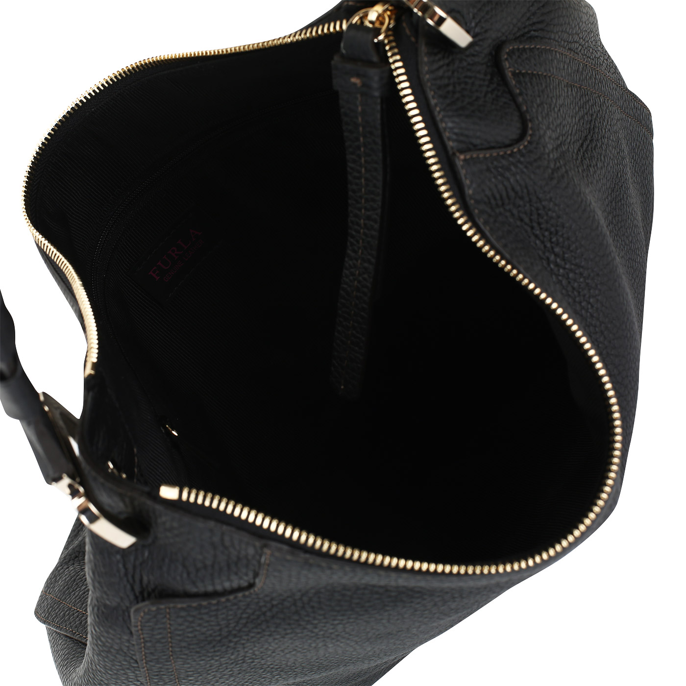 Сумка-хобо из кожи Furla Rialto