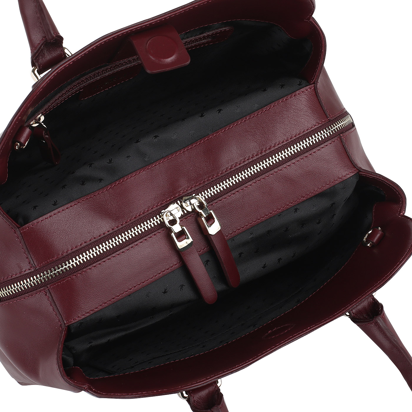 Бордовая сумка с тремя отделами Aurelli 