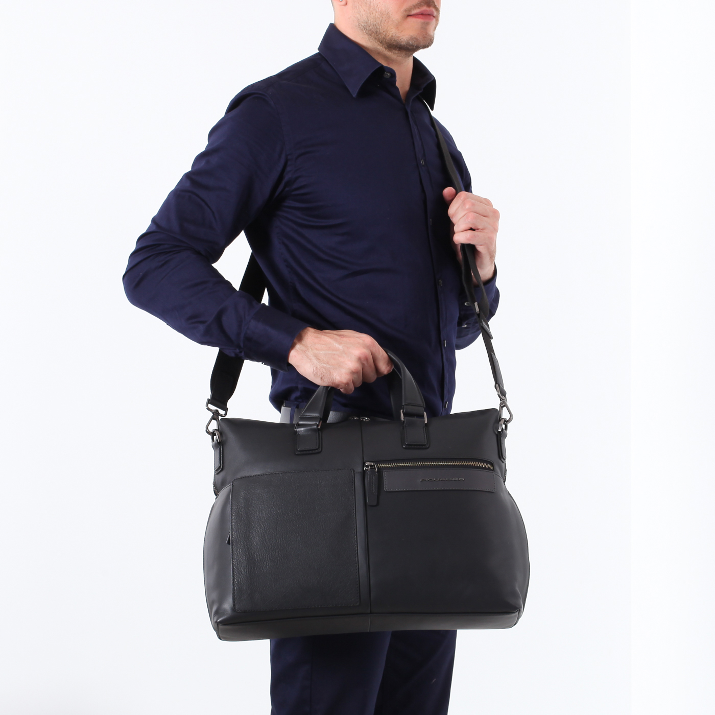 Деловая сумка из кожи Piquadro Vanguard