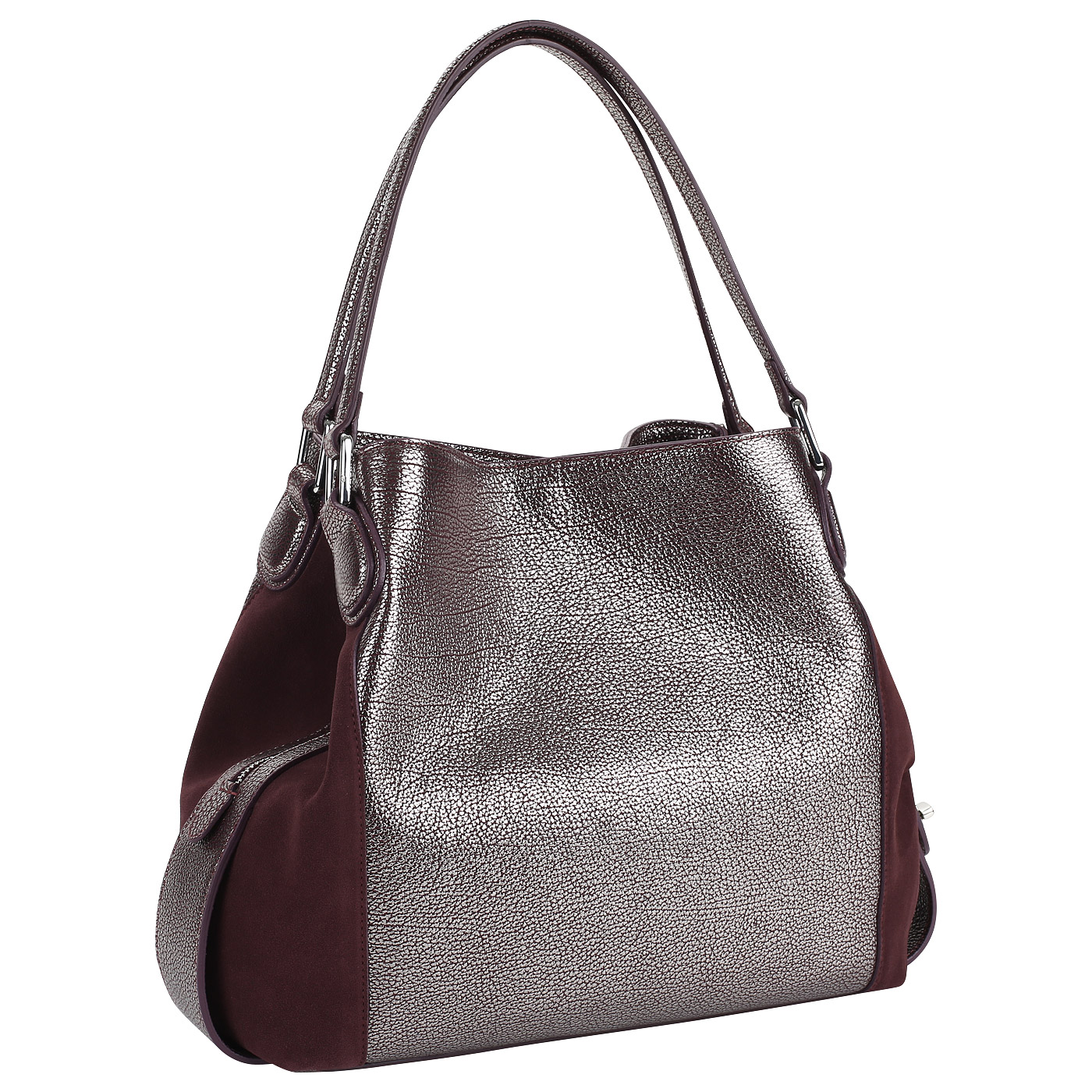 Комбинированная мягкая сумка Aurelli 