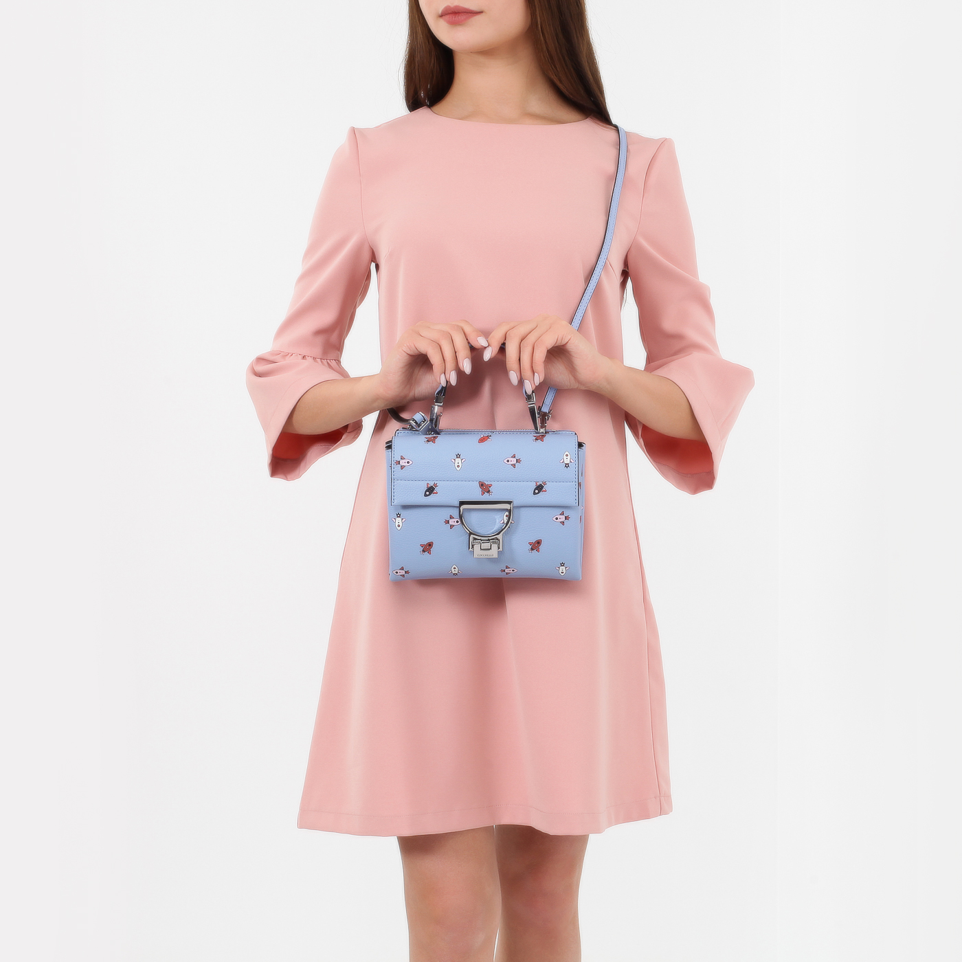 Кожаная сумочка с принтом Coccinelle Arlettis Razzo print