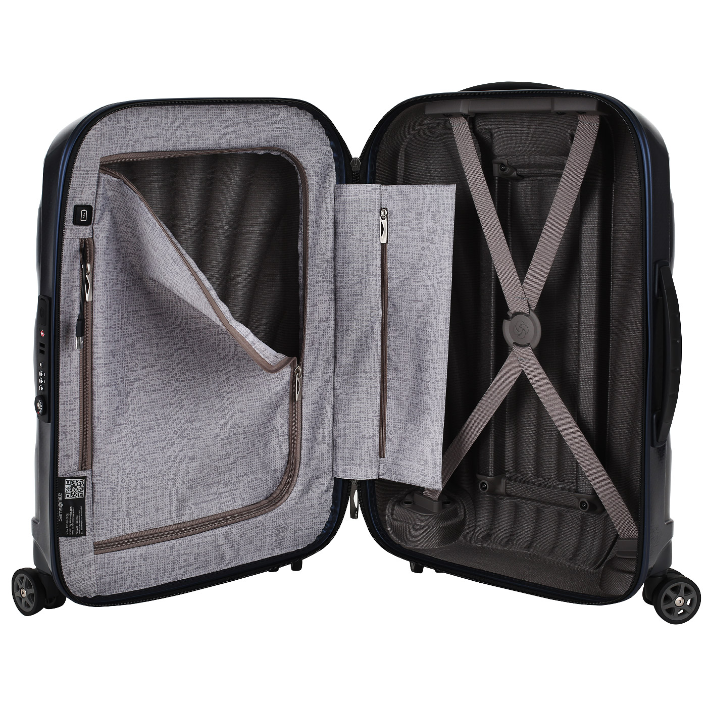 Чемодан для ручной клади из материала Curv с кодовым замком Samsonite C-Lite