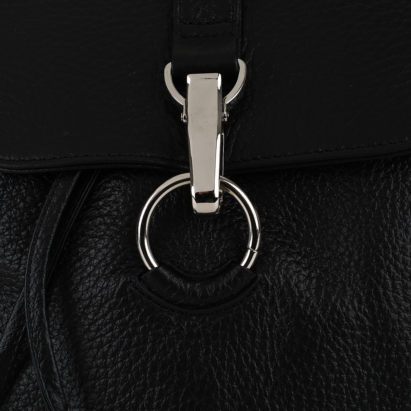 Черный кожаный рюкзак Chatte Lion