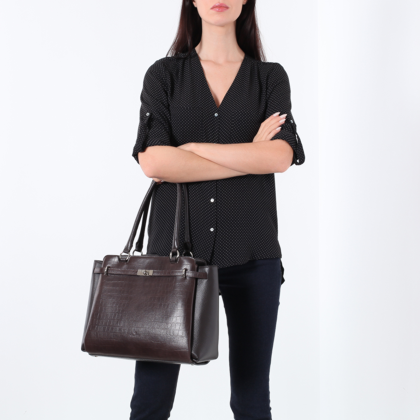 Сумка из коричневой кожи Chatte 