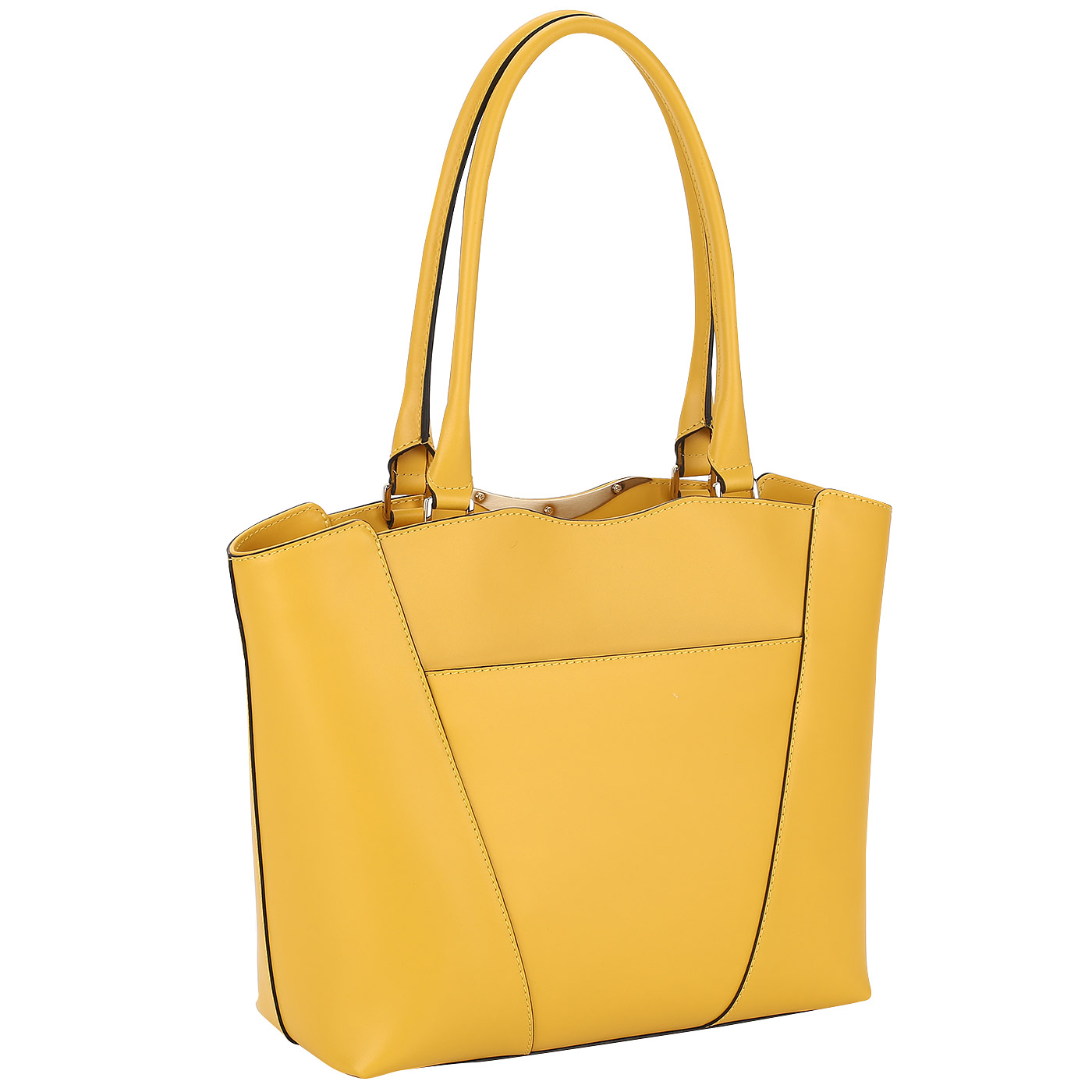 Желтая кожаная сумка с длинными ручками Ripani Aninga