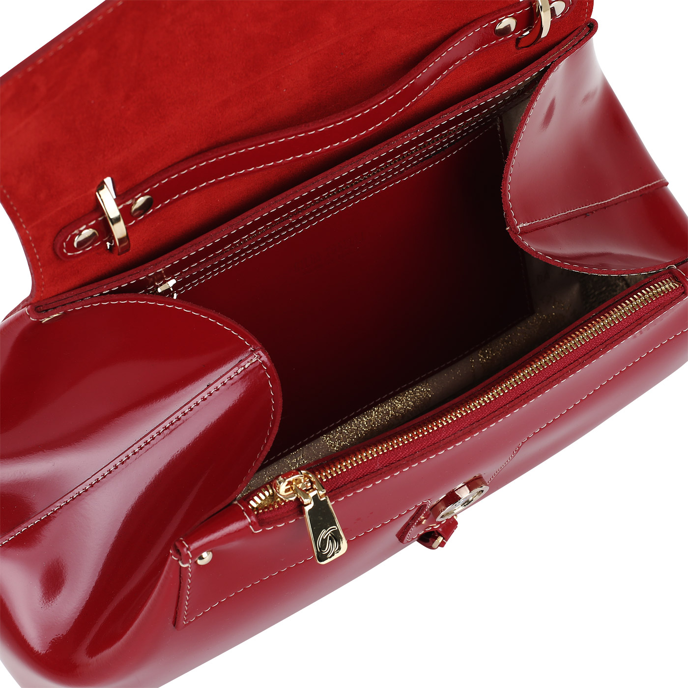 Сумка из глянцевой кожи Gilda Tonelli Pad Lamin