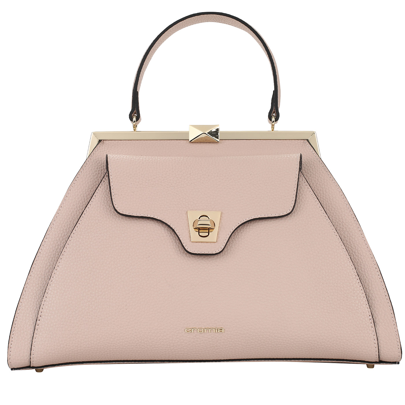 Cromia Светло-розовая кожаная сумка