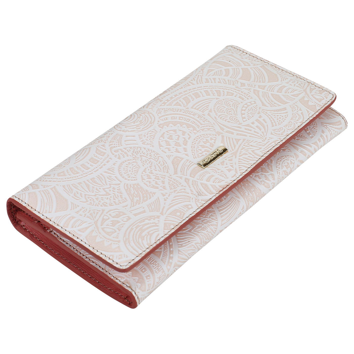 Кожаный кошелек с тиснением Chatte Bloom