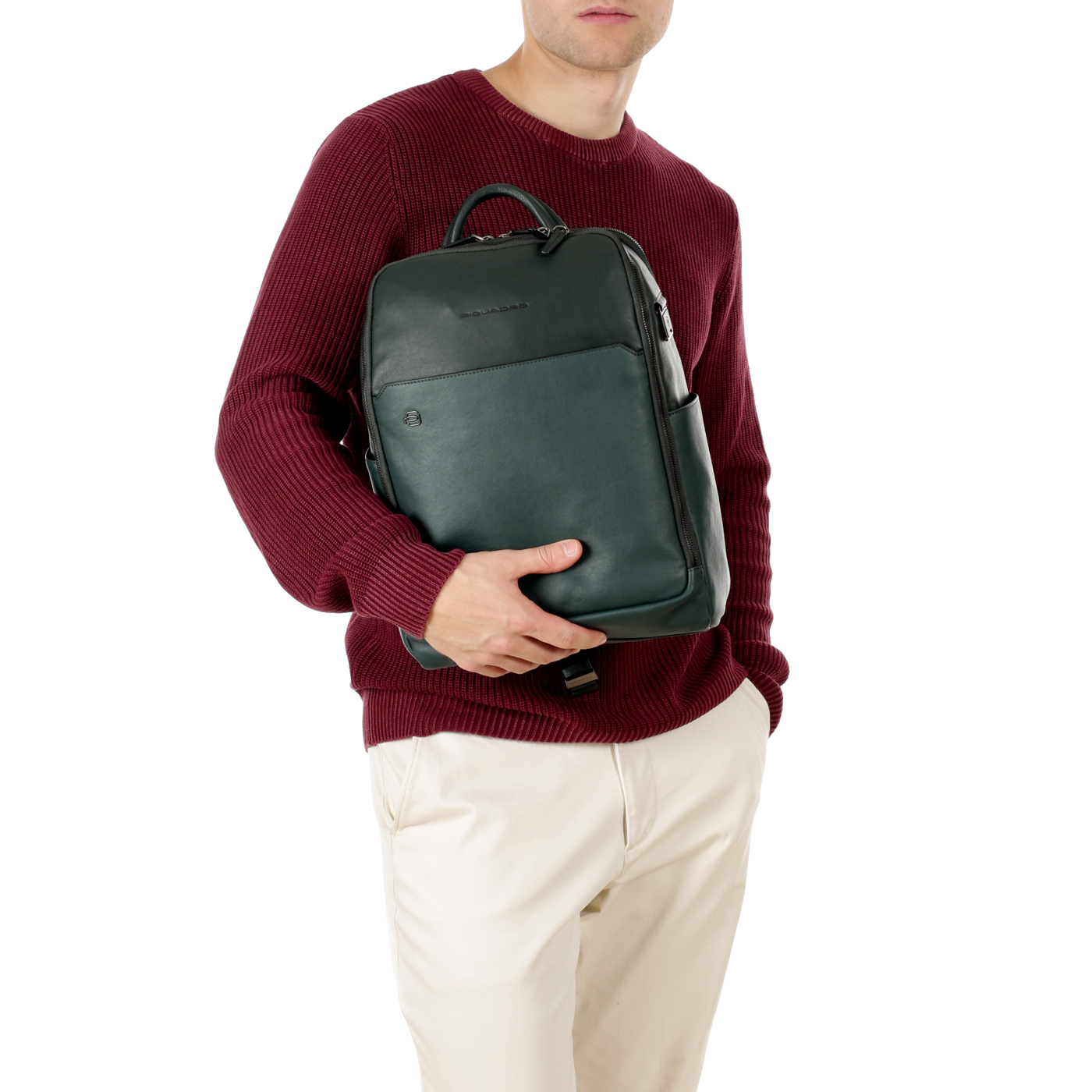 Кожаный рюкзак Piquadro Black square