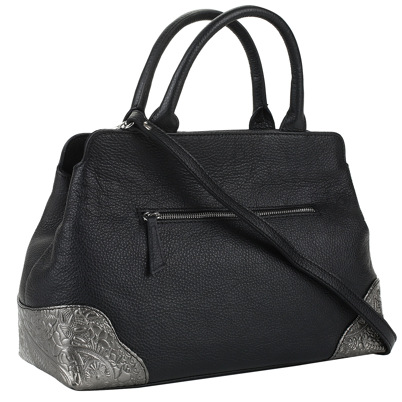 Кожаная сумка с декором Marina Creazioni 