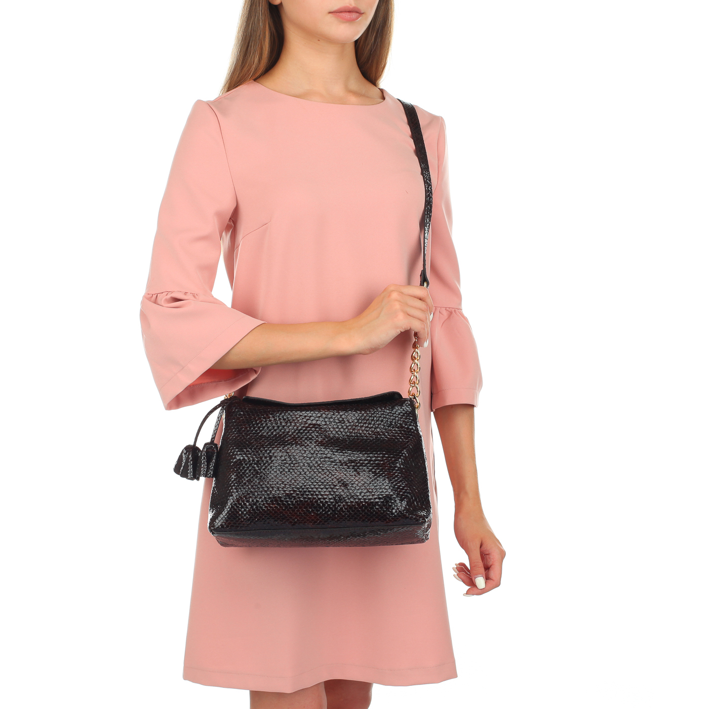 Лаковая сумочка из кожи Chatte 