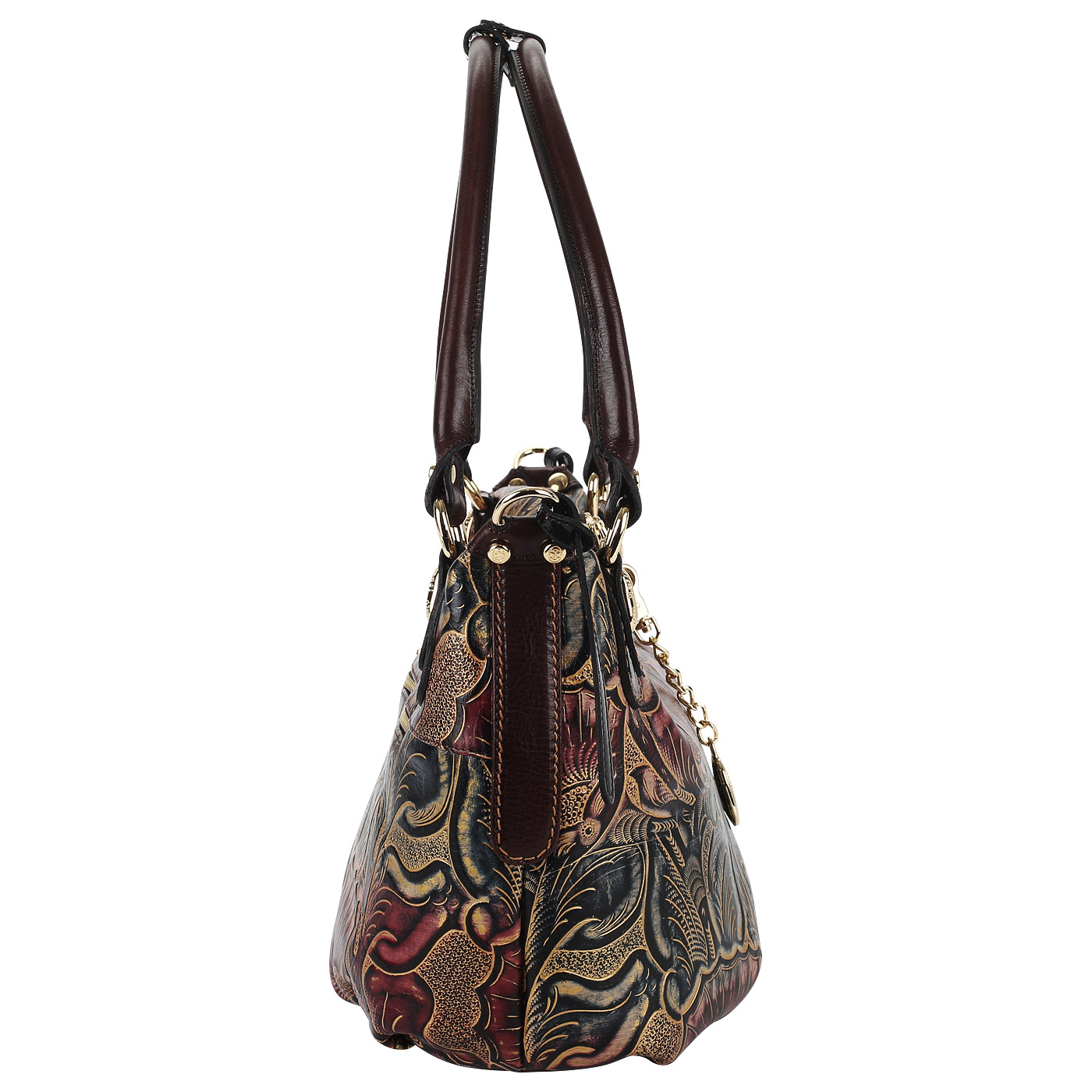 Кожаная сумка с тиснением Marino Orlandi 