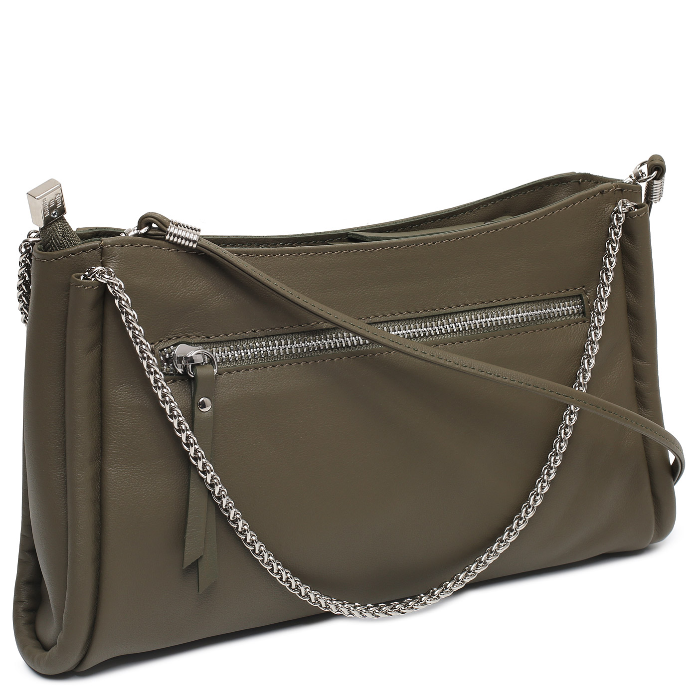 Кожаная сумка с ручками-цепочками Marina Creazioni 