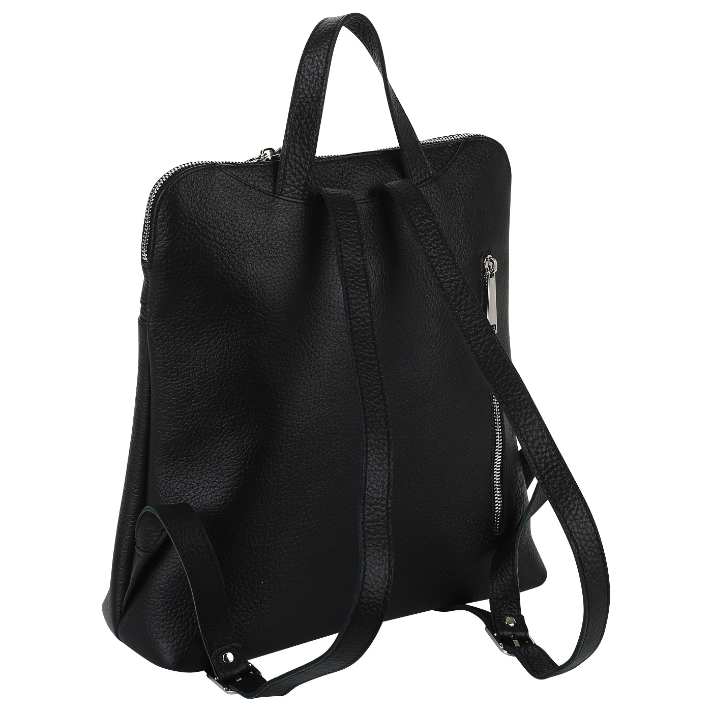 Черный кожаный рюкзак Chatte 