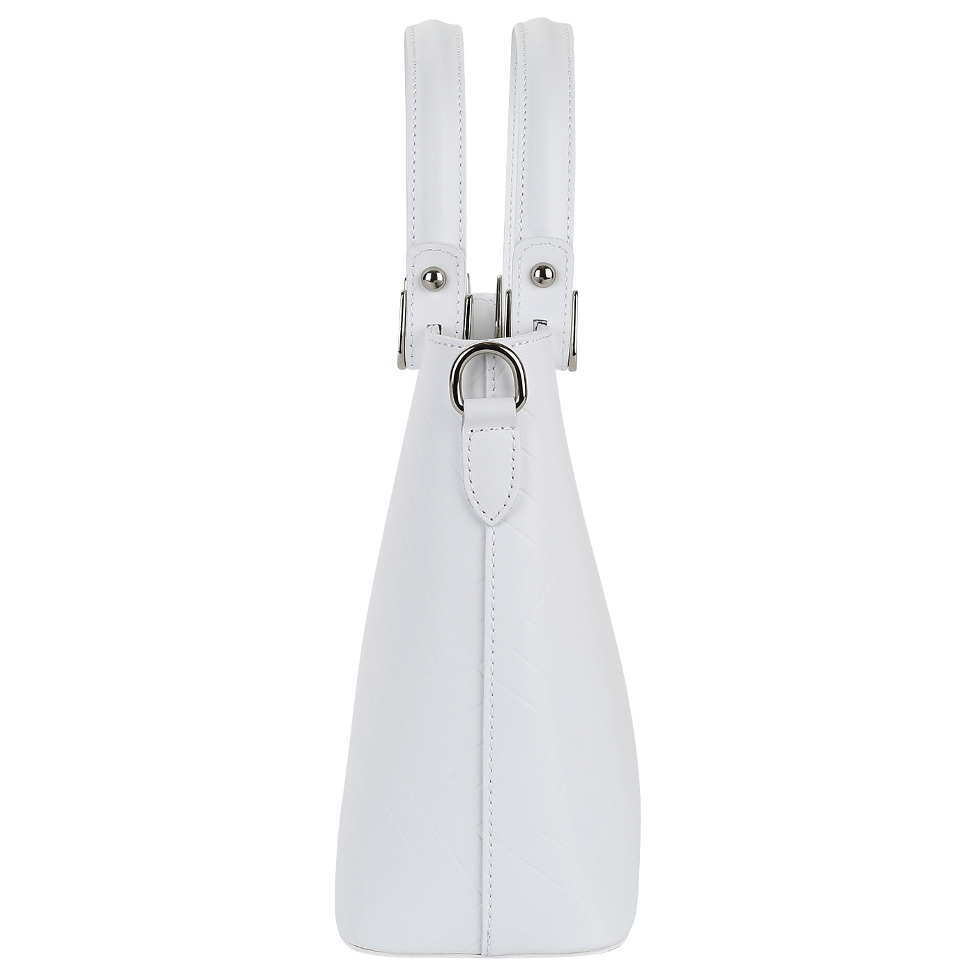 Сумка из белой кожи Sara Burglar Diva Dama