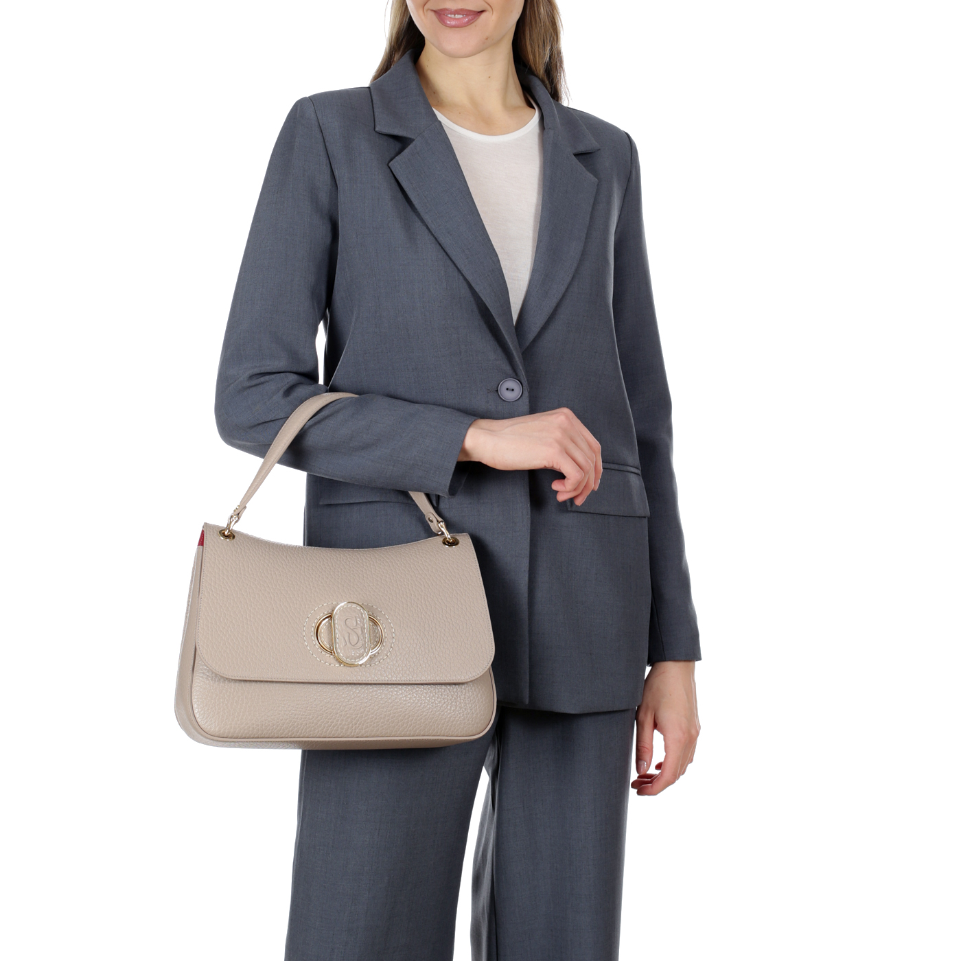 Кожаная сумка Carlo Salvatelli Madeleine cervino