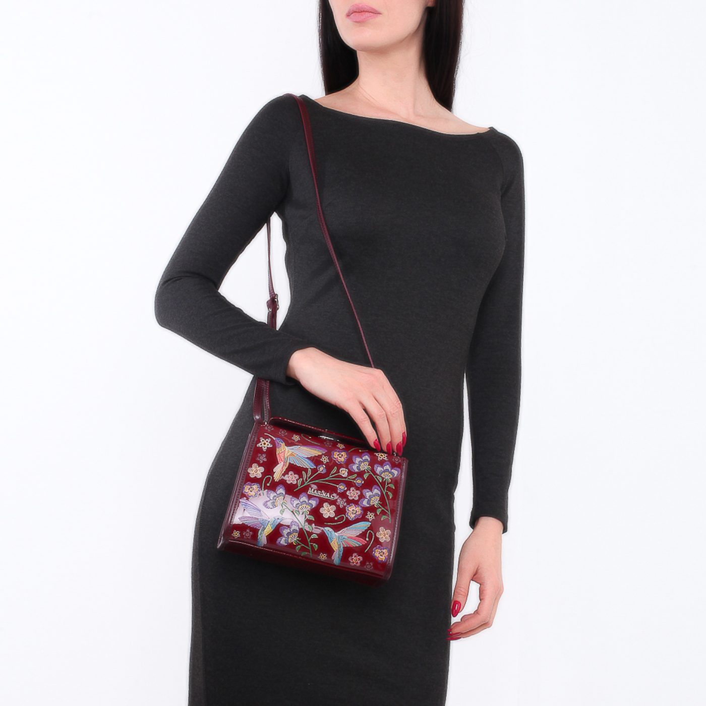 Сумочка из лаковой кожи Marina Creazioni 