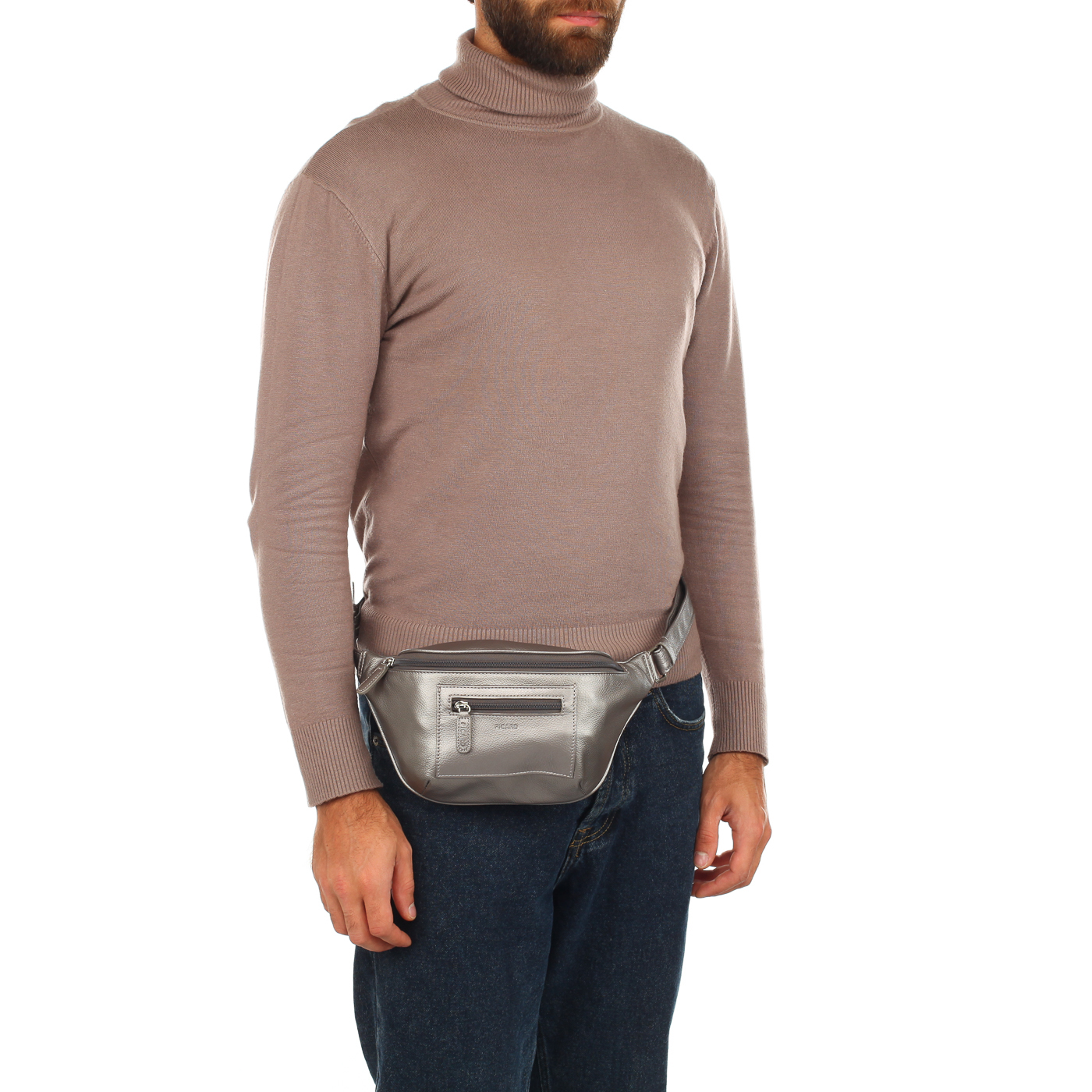 Кожаная поясная сумка на молнии Picard Luis