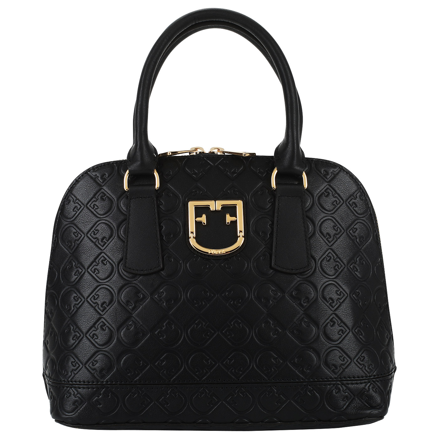 Furla Тисненая кожаная сумка