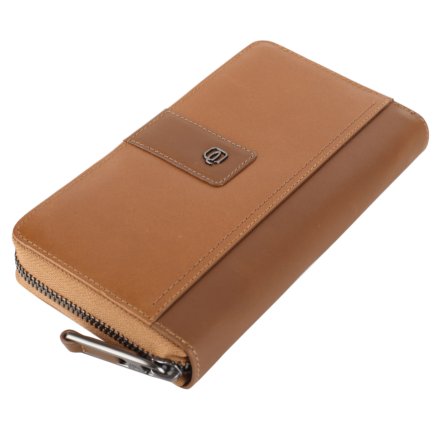 Коричневое кожаное портмоне Piquadro Cube