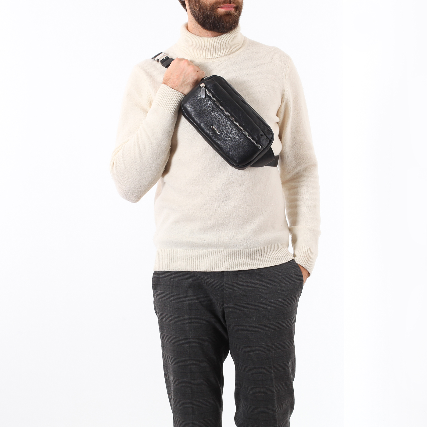 Кожаная сумка на пояс Stevens 