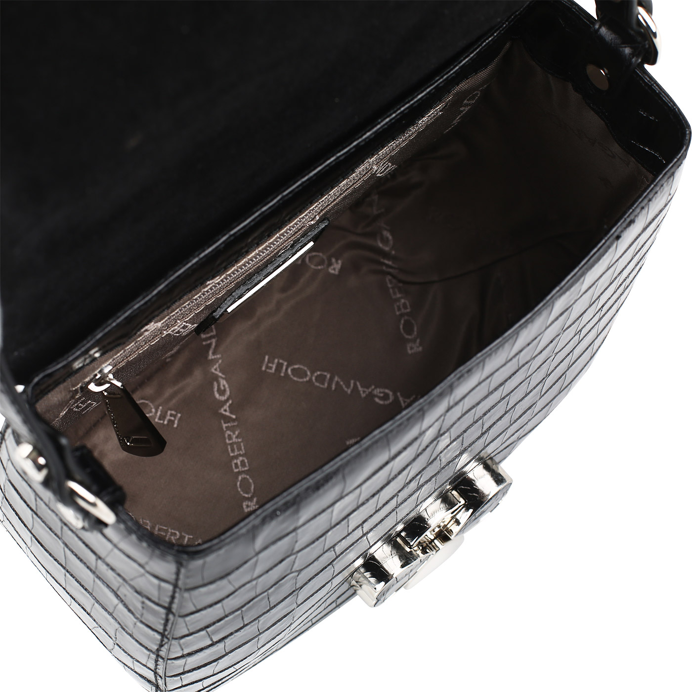 Кожаная сумочка-седло Roberta Gandolfi Linguine Cocco