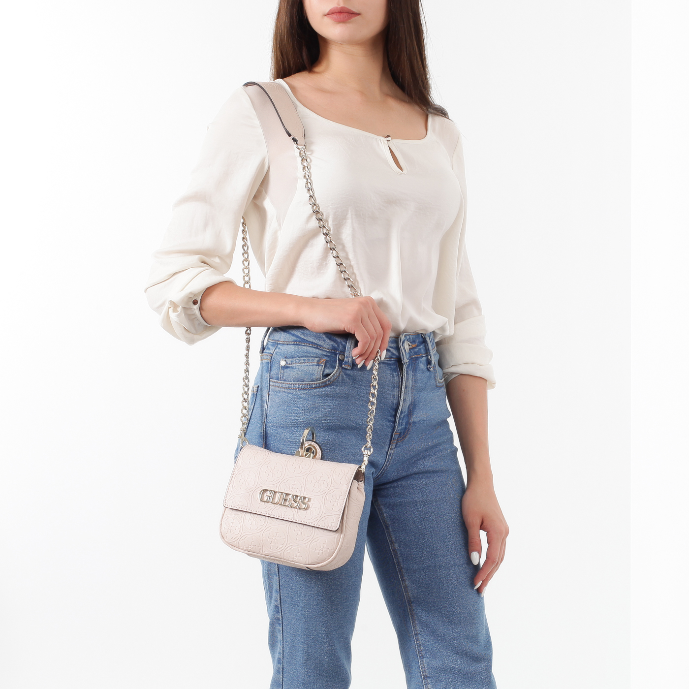 Сумочка с плечевой цепочкой Guess Heritage Pop