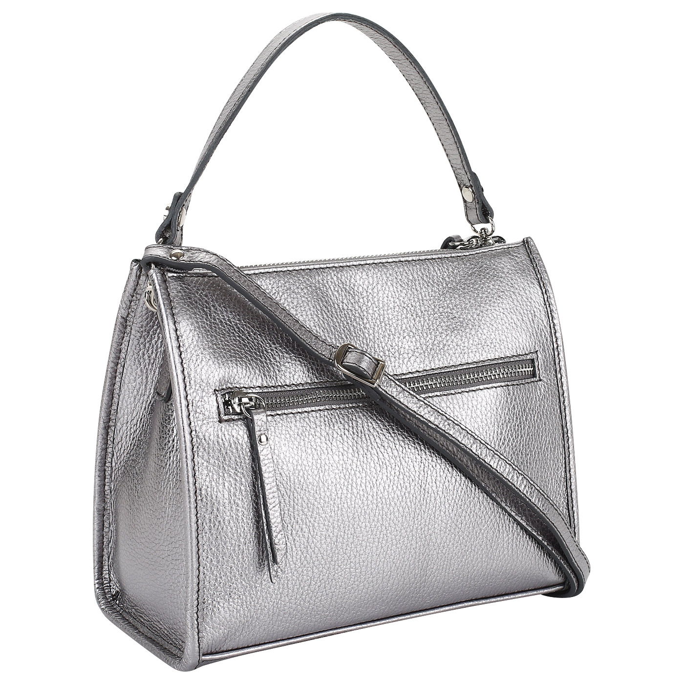 Сумка с клепками свинцового цвета Marina Creazioni 