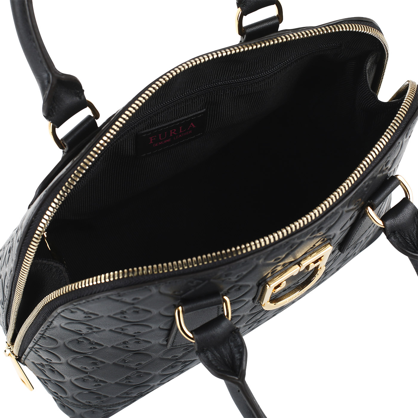 Тисненая кожаная сумка Furla Fantastica