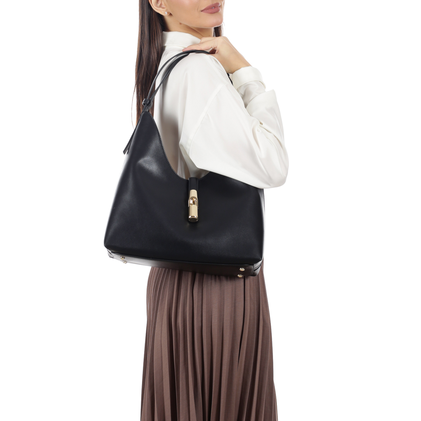 Кожаная сумка Furla Goccia