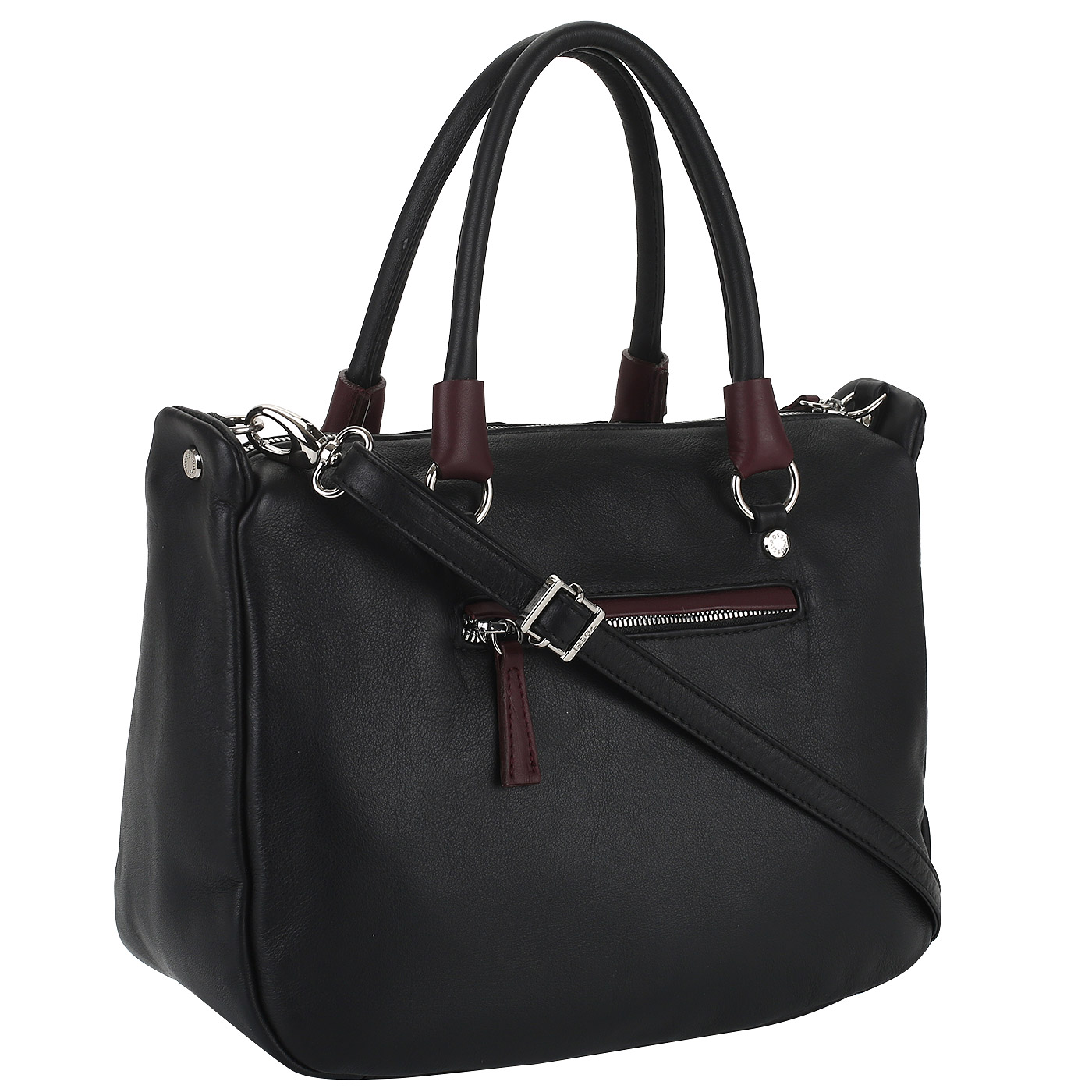 Кожаная сумка на молнии Bruno Rossi 